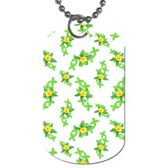 Airy Floral Pattern Dog Tag (one Side) by dflcprints