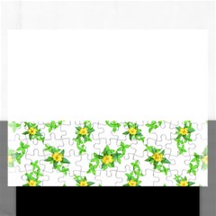 Airy Floral Pattern Rectangular Jigsaw Puzzl by dflcprints