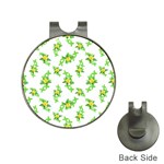 Airy Floral Pattern Hat Clips with Golf Markers Front