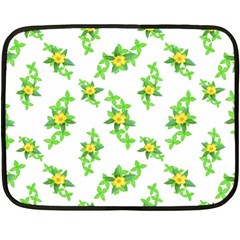 Airy Floral Pattern Fleece Blanket (mini) by dflcprints