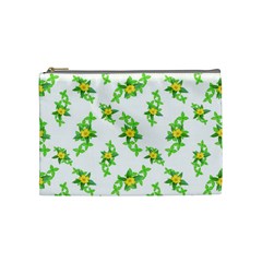 Airy Floral Pattern Cosmetic Bag (medium)  by dflcprints