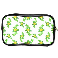 Airy Floral Pattern Toiletries Bags 2-side by dflcprints