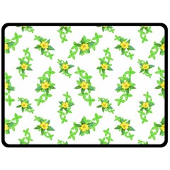 Airy Floral Pattern Fleece Blanket (large)  by dflcprints