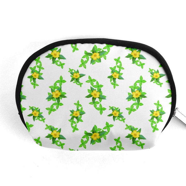 Airy Floral Pattern Accessory Pouches (Medium) 