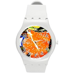 Smashed Butterfly 6 Round Plastic Sport Watch (m) by bestdesignintheworld