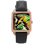 Grave Yard 4 Rose Gold Leather Watch  Front