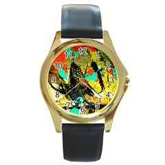 Fragrance Of Kenia 6 Round Gold Metal Watch