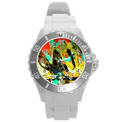 Fragrance Of Kenia 6 Round Plastic Sport Watch (L)