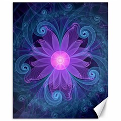 Blown Glass Flower Of An Electricblue Fractal Iris Canvas 16  X 20   by jayaprime