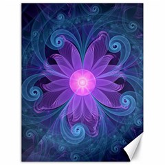 Blown Glass Flower Of An Electricblue Fractal Iris Canvas 18  X 24   by jayaprime