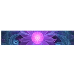 Blown Glass Flower Of An Electricblue Fractal Iris Small Flano Scarf by jayaprime