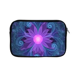 Blown Glass Flower Of An Electricblue Fractal Iris Apple Macbook Pro 13  Zipper Case by jayaprime