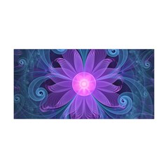 Blown Glass Flower Of An Electricblue Fractal Iris Yoga Headband by jayaprime