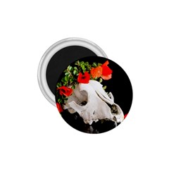 Animal Skull With A Wreath Of Wild Flower 1 75  Magnets