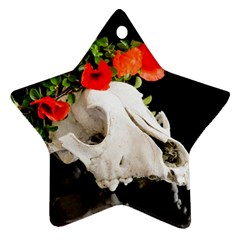 Animal Skull With A Wreath Of Wild Flower Ornament (star) by igorsin