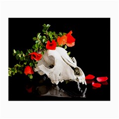 Animal Skull With A Wreath Of Wild Flower Small Glasses Cloth by igorsin