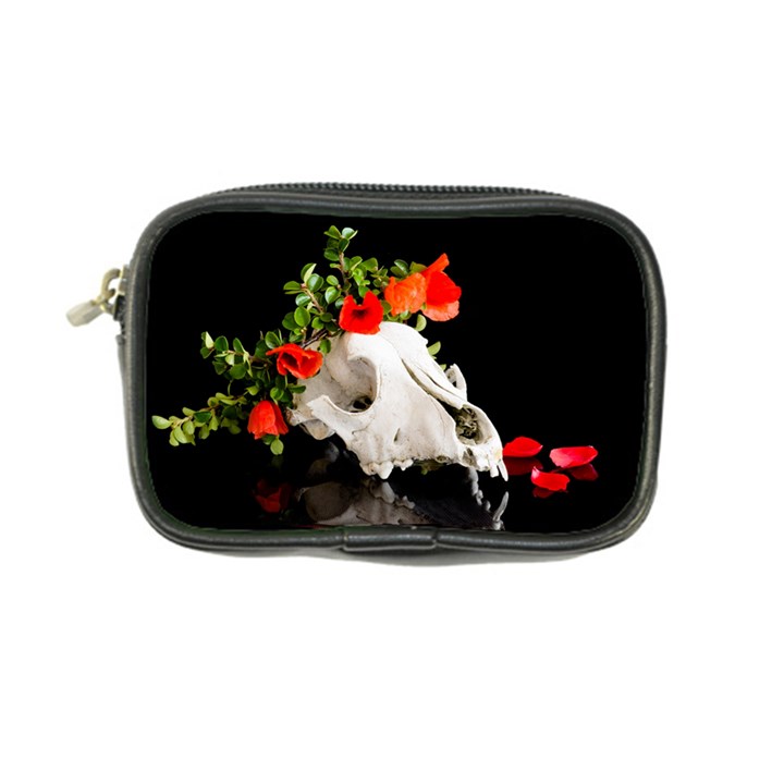 Animal skull with a wreath of wild flower Coin Purse