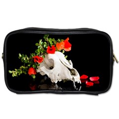 Animal Skull With A Wreath Of Wild Flower Toiletries Bags 2-side