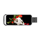 Animal skull with a wreath of wild flower Portable USB Flash (Two Sides) Front