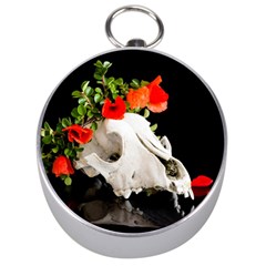 Animal Skull With A Wreath Of Wild Flower Silver Compasses by igorsin