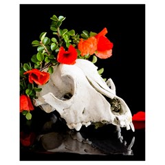 Animal Skull With A Wreath Of Wild Flower Drawstring Bag (small)