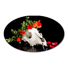 Animal Skull With A Wreath Of Wild Flower Magnet (oval) by igorsin