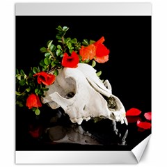 Animal Skull With A Wreath Of Wild Flower Canvas 20  X 24  by igorsin