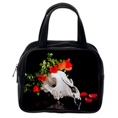 Animal Skull With A Wreath Of Wild Flower Classic Handbag (one Side) by igorsin