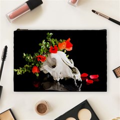 Animal Skull With A Wreath Of Wild Flower Cosmetic Bag (large) by igorsin