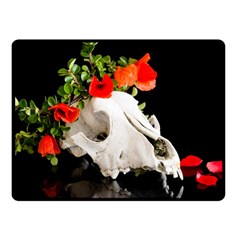 Animal Skull With A Wreath Of Wild Flower Fleece Blanket (small) by igorsin