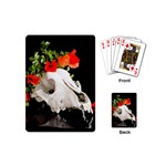 Animal skull with a wreath of wild flower Playing Cards (Mini) Back