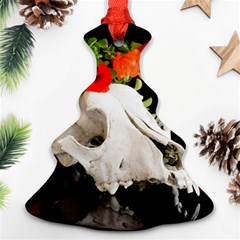 Animal Skull With A Wreath Of Wild Flower Christmas Tree Ornament (two Sides) by igorsin