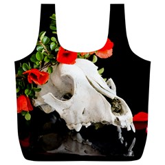 Animal Skull With A Wreath Of Wild Flower Full Print Recycle Bag (xl) by igorsin