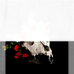 Animal Skull With A Wreath Of Wild Flower Rectangular Jigsaw Puzzl by igorsin