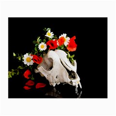 Animal Skull With A Wreath Of Wild Flower Small Glasses Cloth by igorsin