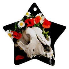 Animal Skull With A Wreath Of Wild Flower Star Ornament (two Sides) by igorsin