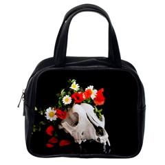 Animal Skull With A Wreath Of Wild Flower Classic Handbags (one Side) by igorsin