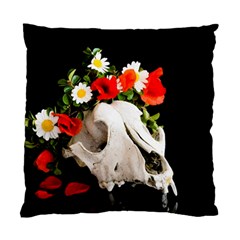 Animal Skull With A Wreath Of Wild Flower Standard Cushion Case (two Sides) by igorsin