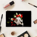 Animal skull with a wreath of wild flower Cosmetic Bag (Medium)  Front