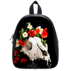 Animal Skull With A Wreath Of Wild Flower School Bag (small) by igorsin