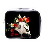 Animal skull with a wreath of wild flower Mini Toiletries Bags Front