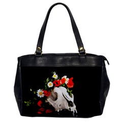 Animal Skull With A Wreath Of Wild Flower Office Handbags by igorsin