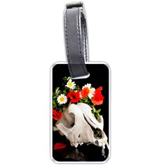 Animal Skull With A Wreath Of Wild Flower Luggage Tags (one Side)  by igorsin