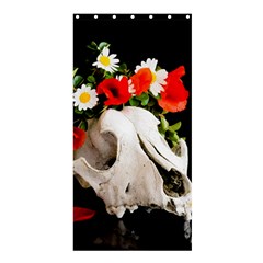 Animal Skull With A Wreath Of Wild Flower Shower Curtain 36  X 72  (stall)  by igorsin