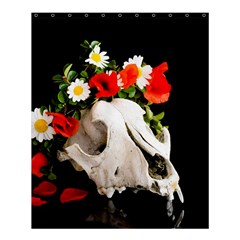 Animal Skull With A Wreath Of Wild Flower Shower Curtain 60  X 72  (medium)  by igorsin