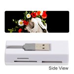 Animal skull with a wreath of wild flower Memory Card Reader (Stick)  Front