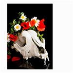 Animal skull with a wreath of wild flower Small Garden Flag (Two Sides) Back