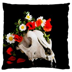 Animal Skull With A Wreath Of Wild Flower Standard Flano Cushion Case (one Side) by igorsin