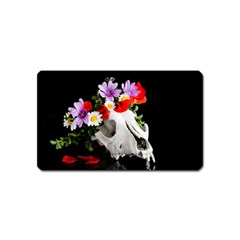 Animal Skull With A Wreath Of Wild Flower Magnet (name Card) by igorsin