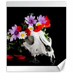 Animal Skull With A Wreath Of Wild Flower Canvas 20  X 24   by igorsin